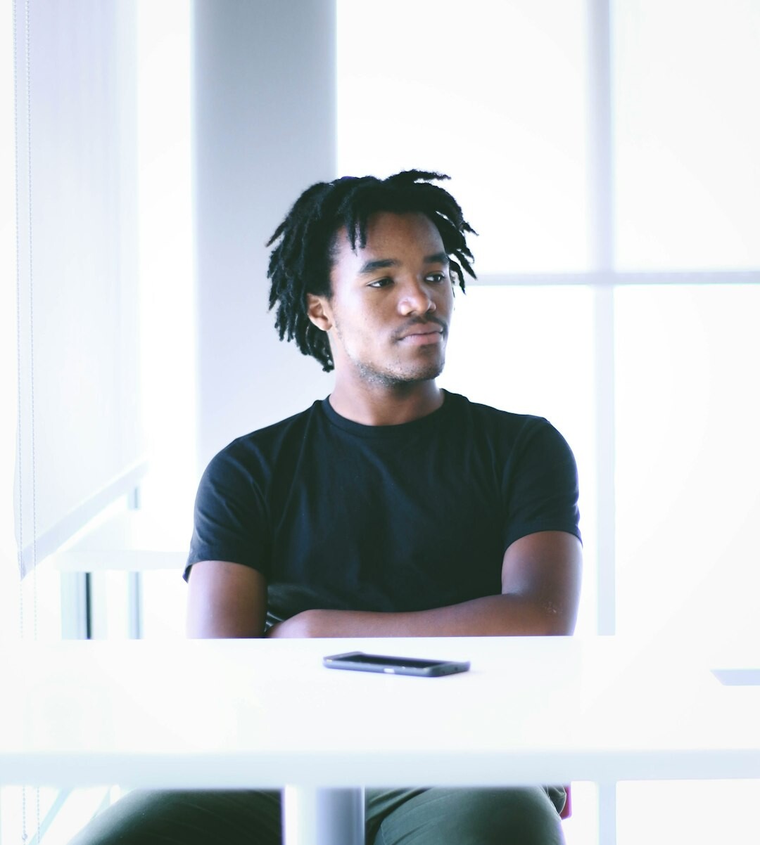 Studio portrait of a man viewing habits data analyst