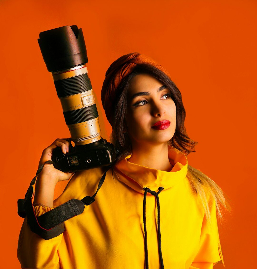 Studio portrait of a woman on-camera presentation coach