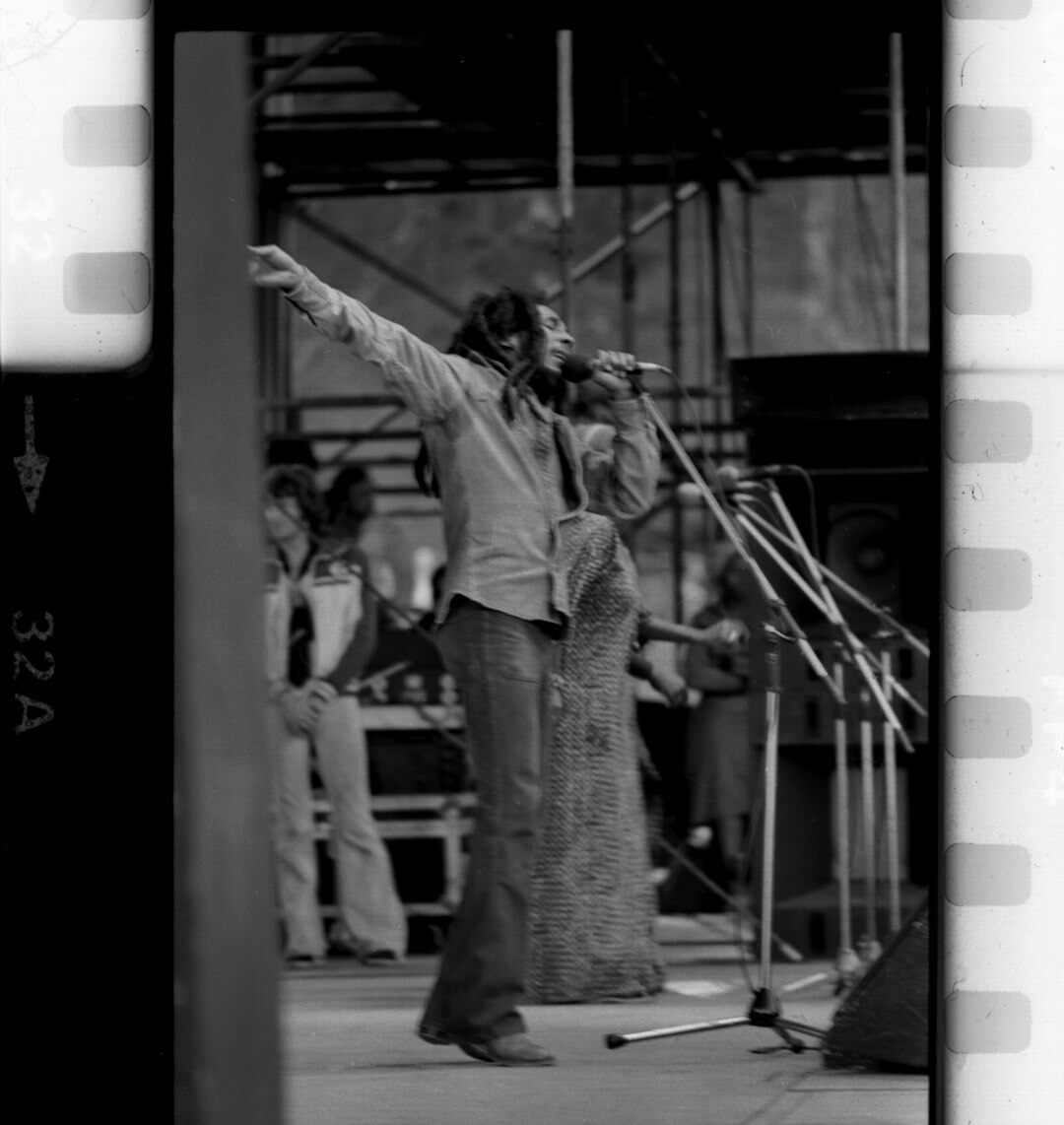 Presenter rehearsing lines before a live broadcast